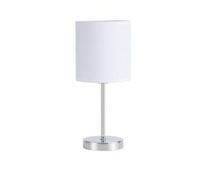 Sobremesa Chanza 1xe14 Cromo C/pantalla Blanca 37x16x16 Cm