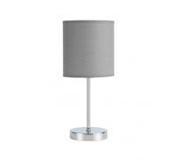 Sobremesa chanza 1xe14 cromo c/pantalla gris 37x16x16 cm