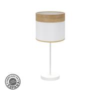 Sobremesa cloe 1xe14 blanco/blanca-madera clara 42x18x18 cm