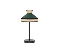 Abrila Fabrizio Natural/Negro/Verde - Lámpara Sobremesa Moderno 1Xe14 20 Cm