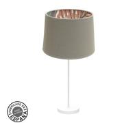 Abrila Tunez Blanco/Topo-Estampado - Lámpara Sobremesa Moderno 1Xe27 30 Cm