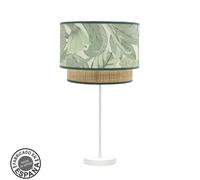 Sobremesa grande congo 1xe27 blanco/verde-natural 64x30x30 cm