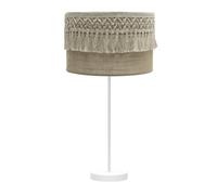Sobremesa grande ekaterina 1xe27 blanco/saco 63x30x30 cm con pasamaner