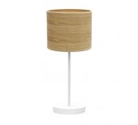 Sobremesa jerte 1xe14 blanco/madera clara 42x17x17 cm marca fabrilamp