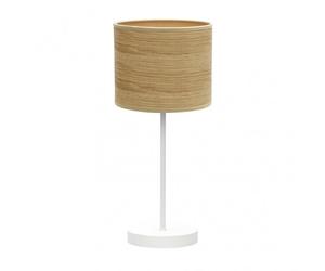 Sobremesa jerte 1xe14 blanco/madera clara 42x17x17 cm marca fabrilamp