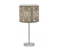 Sobremesa katerina 1xe14 niquel/madera gris 42x17x17 cm