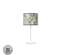 Sobremesa moda 1xe14 blanco/hoja verde 42x17x17cm