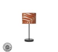 Sobremesa moda 1xe14 negro/hoja caldera 42x17x17cm
