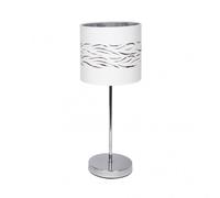 Sobremesa niebla 1xe14 cromo/blanco-plata 43x17x17 cm