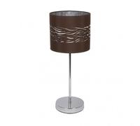 Sobremesa niebla 1xe14 cromo/marron-plata 43x17x17 cm