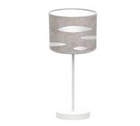 Sobremesa odra 1xe14 blanco/cemento gris 42x17x17 cm marca fabrilamp