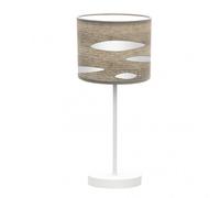 Sobremesa odra 1xe14 blanco/madera gris 42x17x17 cm marca fabrilamp