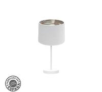 Abrila Tunez Blanco/Blanco-Estampado - Lámpara Sobremesa Moderno 1Xe14 22 Cm