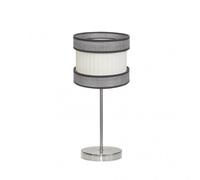 Sobremesa pequeña modelo home 1xe14 niquel/gris-beis fabrilamp