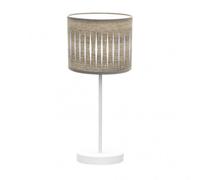 Sobremesa piron 1xe14 blanco/madera gris 42x17x17 cm marca fabrilamp