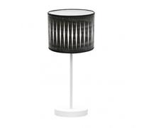 Sobremesa piron 1xe14 blanco/madera negra 42x17x17 cm marca fabrilamp