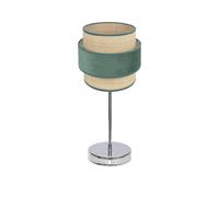 Sobremesa reyes 1xe14 cromo/natural-verde 43x18x18 cm