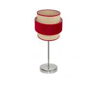 Sobremesa reyes 1xe14 niquel/natural-rojo 43x18x18 cm