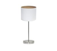 Sobremesa tatiana 1xe14 niquel/blanco-mad.clara 42x17x17 cm