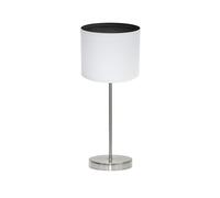 Sobremesa tatiana 1xe14 niquel/blanco-mad.negra 42x17x17 cm