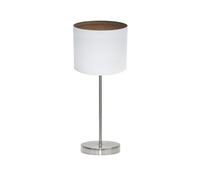 Sobremesa tatiana 1xe14 niquel/blanco-mad.oscura 42x17x17 cm