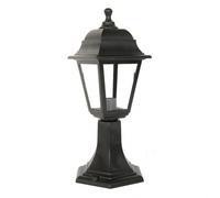 Sobremuro exterior albahaca 1xe27 negro ip44 policarbonato 41,5x16,5d