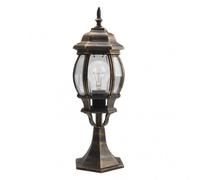 Sobremuro exterior aluminio caelum 1xe27 neg/oro 49x16x16 cm ip44