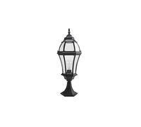 Sobremuro exterior aluminio becrux 1xe27 negro 64,5x21x21 cm ip44