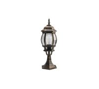 Sobremuro exterior aluminio caelum 1xe27 neg/oro 49x16x16 cm ip44