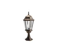 Sobremuro exterior aluminio regulus 1xe27 neg/oro 56x23x23 cm ip44