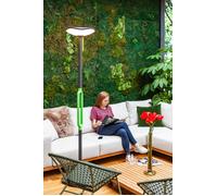 Sobremuro solar exterior led pies solar poppy 500 lúmenes gris resistencia ip54, 20h. autonomía