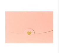 Sobres 10 unids,5 * 7CM tarjeta de felicitación pequeña Tarjeta De Nombre sobre estampado en caliente amor nacarado Mini sobres papel(Pink)