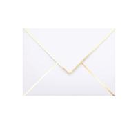 Sobres A7, color blanco, paquete de 25 sobres de lujo con borde en V para tarjetas de, para bodas, invitaciones, baby shower, graduación, cumpleaños, despedida de soltera - 5.25" x 7.25"