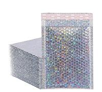 Sobres acolchados con cierre automático, Sobres publicitarios de burbujas plateados, 50 unidades, envío en varios tamaños(18X23cm 50Pcs)