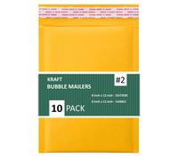 Sobres acolchados de burbujas Kraft Sales4Less n.? 2 de 8,5 x 12 pulgadas, paquete de 10