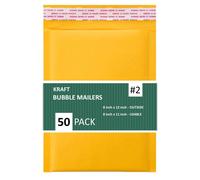 Sobres acolchados de burbujas Kraft Sales4Less n.? 2 de 8,5 x 12 pulgadas, paquete de 50, dorados