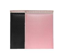 Sobres acolchados de polietileno, color negro y rosa, autoadhesivos, impermeables, sobres de embalaje de burbujas para envío, embalaje de correo, 15 rosa, 15 negro, 11 x 13 cm