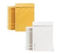 Sobres Acolchados, Sobre Acolchado para Envios, Sobres Burbujas color Kraft y Blanco, Bolsas para Envíos de Paquetes Varios Tamaños, Sobres de Envio · m-office (100x165mm, 100uds)