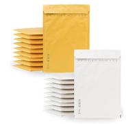 Sobres Acolchados, Sobre Acolchado para Envios, Sobres Burbujas color Kraft y Blanco, Bolsas para Envíos de Paquetes Varios Tamaños, Sobres de Envio · m-office (270x360mm, 20uds)