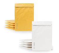 Sobres Acolchados, Sobre Acolchado para Envios, Sobres Burbujas color Kraft y Blanco, Bolsas para Envíos de Paquetes Varios Tamaños, Sobres de Envio · m-office (150x220mm, 10uds)