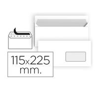 Sobre Liderpapel N 4 Blanco Americano Ventana Derecha 115X225 Mm Tira De Silicona Paquete De 25 Unidades