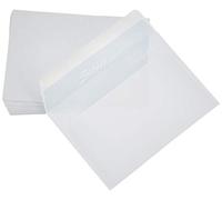 Sobres blancos, 114 x 162 mm, sin Ventana, 70 gr, modelo Leyla, 25 unidades, cód. 0592998