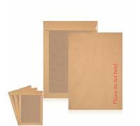 Sobres C4 con reverso de cartón para despegar y sellar, 324 x 229 mm, rígidos, no se doblan, paquete de 3 unidades