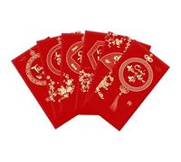 Sobres chinos para dinero, paquetes decorativos rojos tradicionales, juego de regalo vietnamita de 6 piezas, soportes para dinero, perfectos para niños, adolescentes, jóvenes, hijos, hijas, familiares