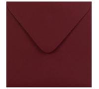 Sobres cuadrados de 155 mm x 155 mm (100 g/m²), perfectos para tarjetas de Navidad, tarjetas de felicitación, invitaciones de boda, vales de regalo y muchos más, juego de 100 sobres (rojo borgoña)