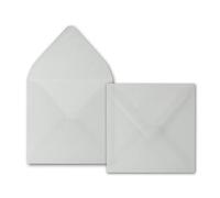 Sobres Cuadrados Transparentes 50 Unidades, 165 x 165 mm, 16,5 x 16,5 cm, 92 g/m², Adhesivo Húmedo, Sin Ventana, Para Ocasiones Especiales