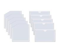 Sobres de bolsillo transparentes - Protectores antipolvo, 10 bolsillos porta tarjetas con apertura en la parte superior - Para Scrapbook, diario, agenda, caja portaobjetos, cajón, estante, biblioteca