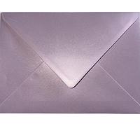 Sobres de colores C6 para tarjetas de felicitación A6, invitación de boda, manualidades, 114 x 162 mm, paquete de 100 unidades (perla lila)