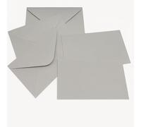 Sobres de colores con tarjeta, juego de 100 sobres + 100 tarjetas, tamaño mini 7 x 11,2 cm y 14 x 9 cm, para bodas, fiestas, cumpleaños, regalos y tarjetas de felicitación (plateado, 14 x 9 cm)