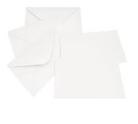 Sobres de colores con tarjeta, juego de 100 sobres + 100 tarjetas, tamaño mini 7 x 11,2 cm y 14 x 9 cm, para bodas, fiestas, cumpleaños, regalos y tarjetas de felicitación (blanco, 11,2 x 7 cm)